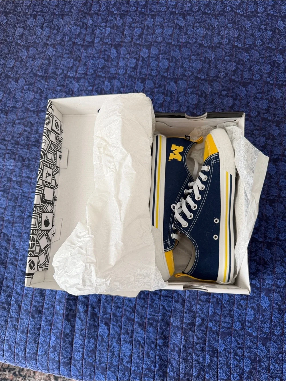 University of Michigan U of M Block M Wolverines Sneakers Women’s 10 or Men’s 8